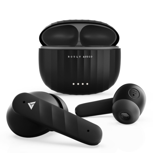 Image of Boult Audio X45 Truly Wireless in Ear Earbuds with 40H Playtime, 45ms Low Latency Gaming, 4 Clear Calling ENC Mic, 13mm Drivers, Type C Fast Charging, Bluetooth 5.3 Ear Buds TWS, IPX5 Earpods (Black)
