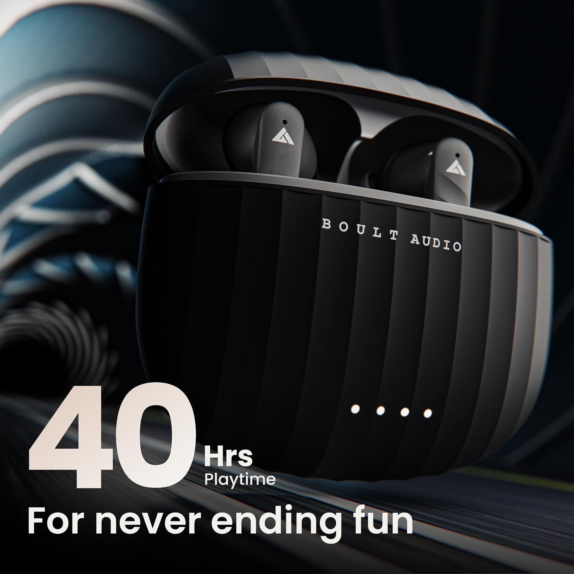 Boult Audio X45 Truly Wireless in Ear Earbuds with 40H Playtime 45ms Low Latency Gaming 4 Clear Calling ENC Mic 13mm Drivers Type C Fast Charging Bluetooth 53 Ear Buds TWS IPX5 Earpods Black