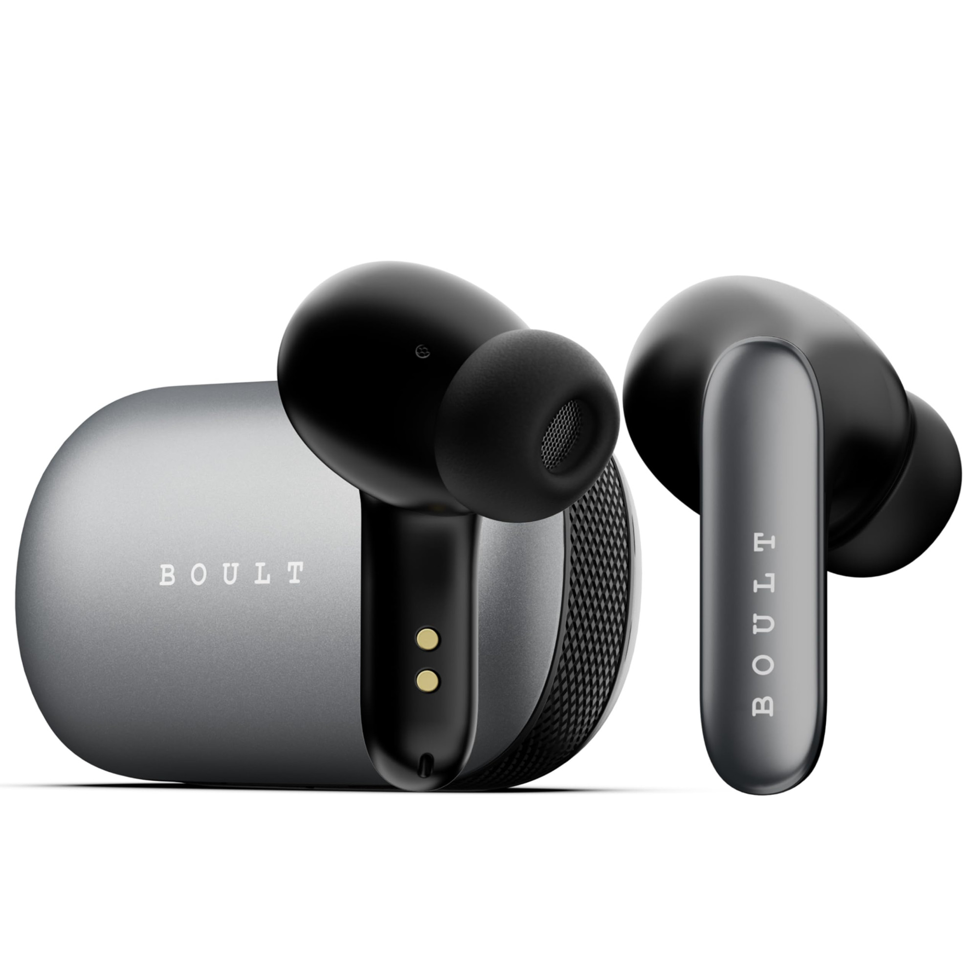 Boult Audio Z20 Pro Truly Wireless Bluetooth Ear Buds with 60 Hours Playtime 4 Mics Clear Calling Made in India 45ms Low Latency Rich Bass Drivers IPX5 TWS Earbuds Bluetooth Wireless Black