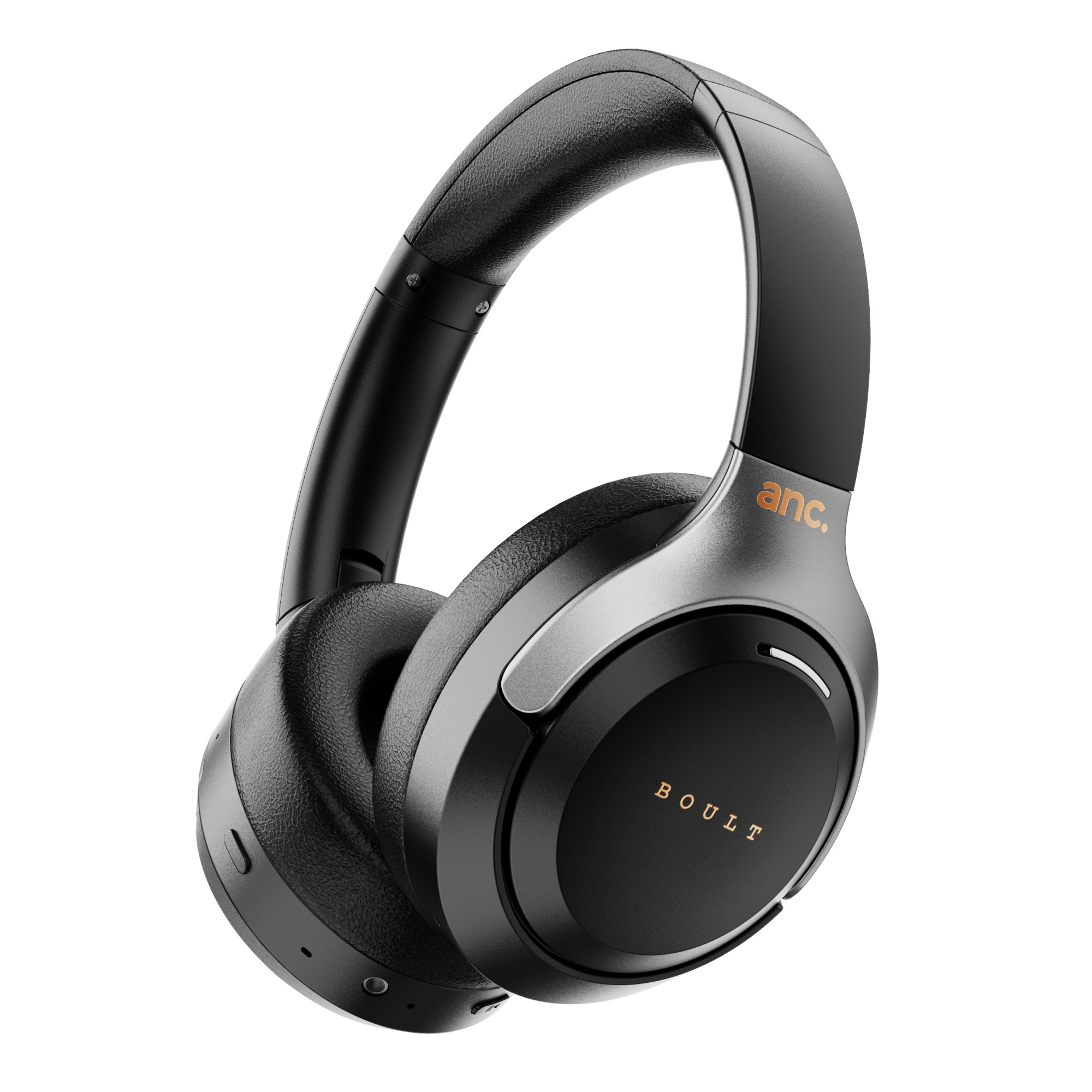 Boult Newly Launched Anchor Bluetooth Wireless Over Ear Headphones with Mic Active Noise Cancellation 72H Playtime AUX Option Type-C Fast Charging 40mm Bass Drivers IPX5 Gaming ANC Headphones