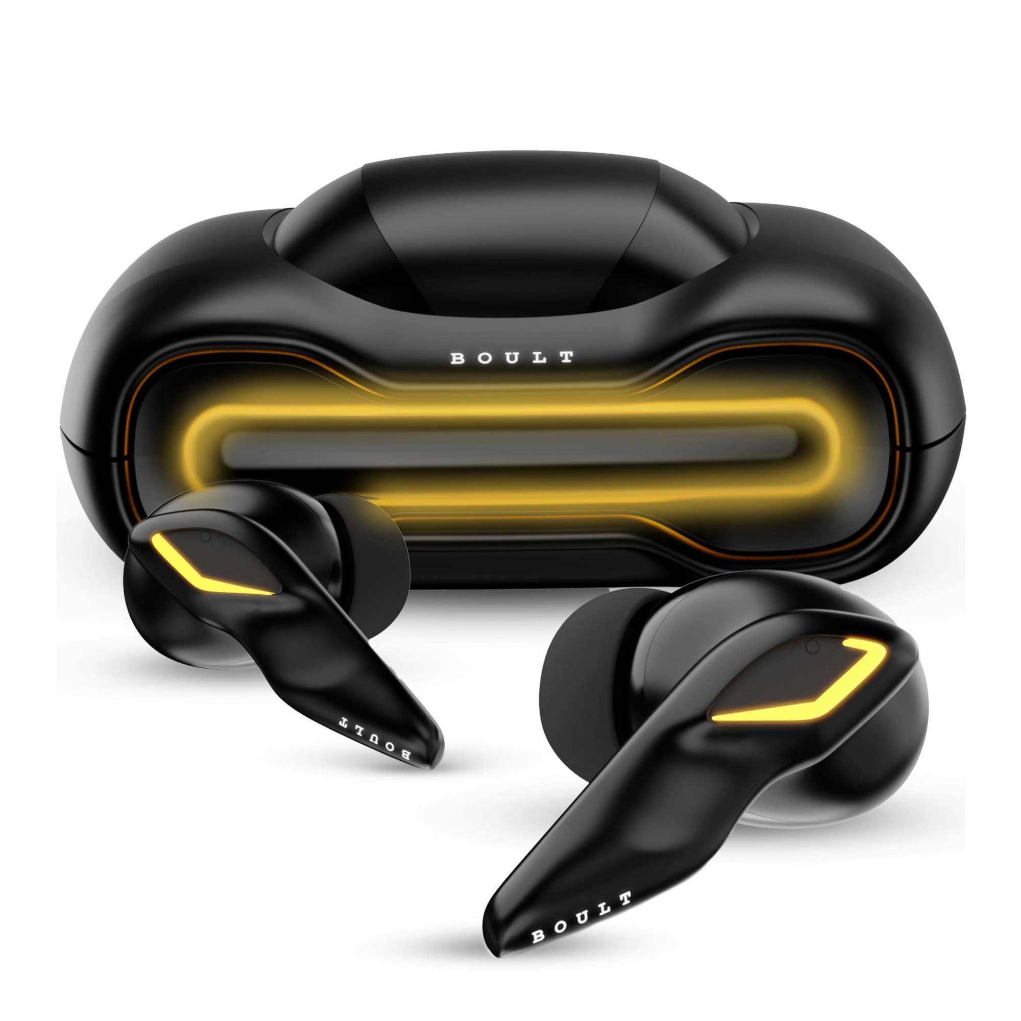 Boult Newly Launched Astra Truly Wireless in Ear Earbuds with 48H Playtime Built-in App Support 45ms Low Latency Gaming Breathing LEDs 13mm Bass Drivers Ear Buds Made in India Black Gloss