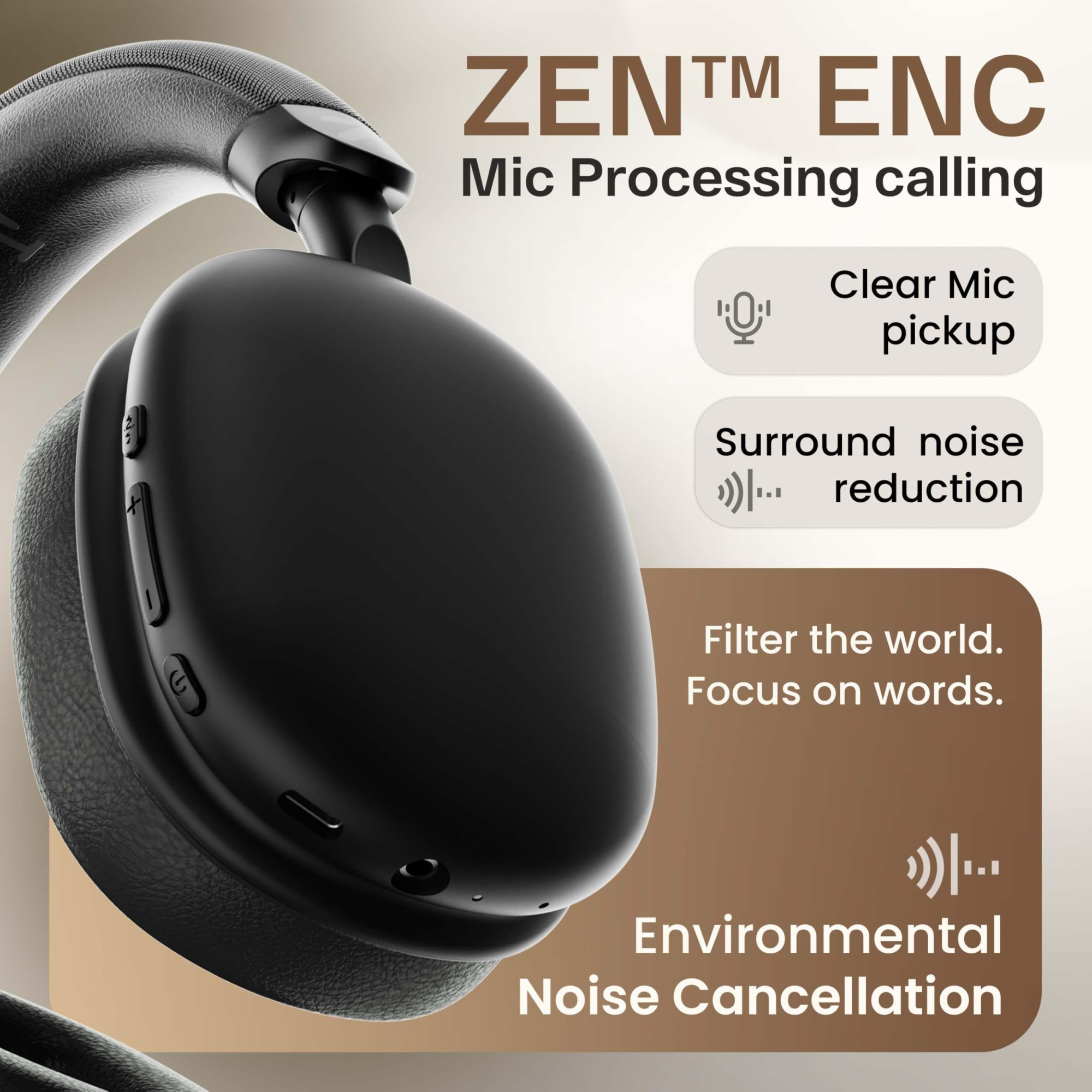 Boult Newly Launched Fluid X Headphones Bluetooth Wireless with 60H Playtime 40mm Bass Driver Zen ENC Mic Type-C Charging CombatGaming Mode BTv 54 Headphones Wireless with mic Black