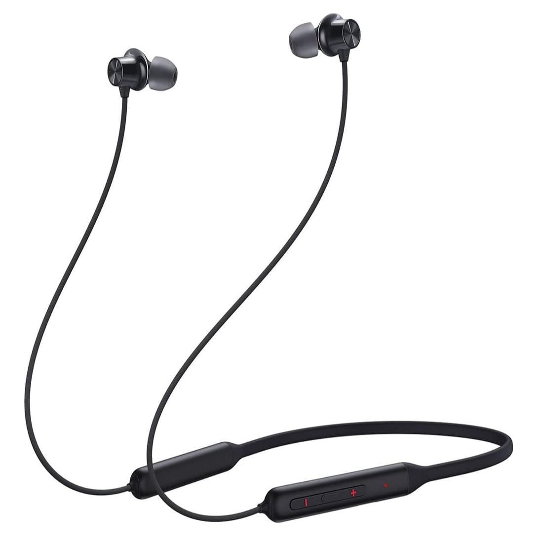 Bouncefit Bluetooth Wireless Mangentic OnOff Neckband 40 Hours Continuous Playback Battery Fast Charge IPX7 Low Latency Active Noise Cancellation Earbuds with Mic Earphones Black