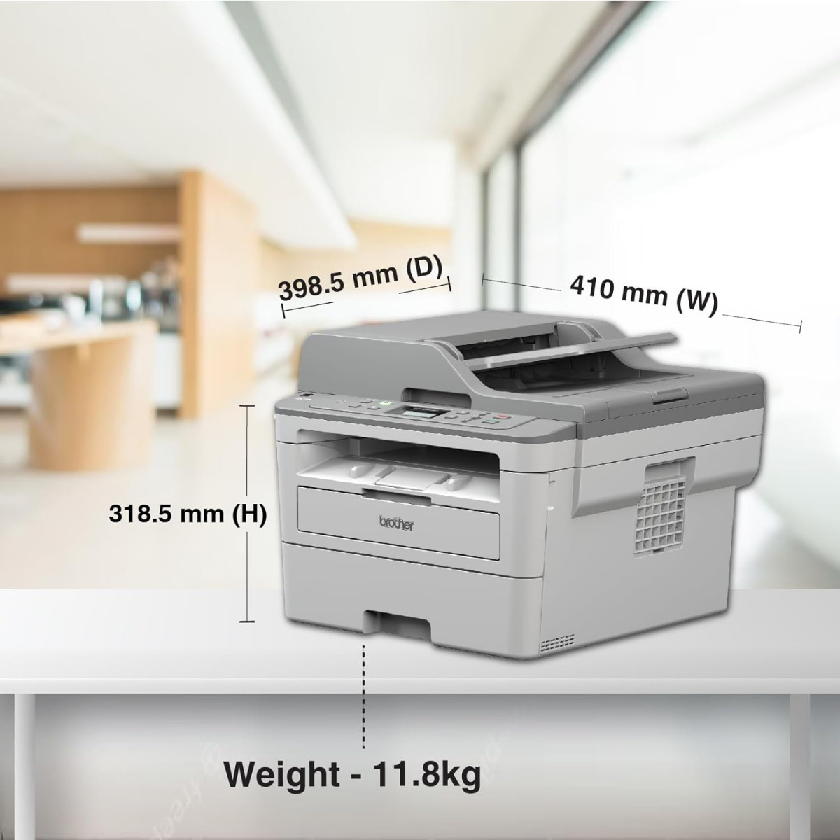 Brother DCP-B7535DW Multi-Function Monochrome Laser Printer with Auto Duplex Printing Wi-Fi Toner Box Technology