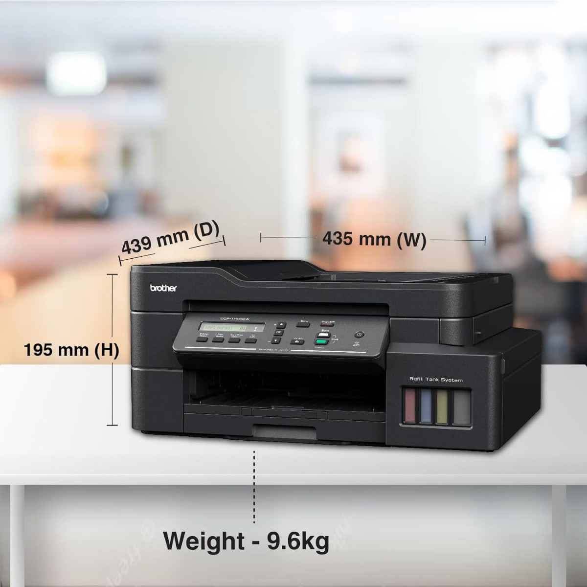Brother DCP-T820DW - Wi-Fi Auto Duplex Color Ink Tank Multifunction Print Scan Copy