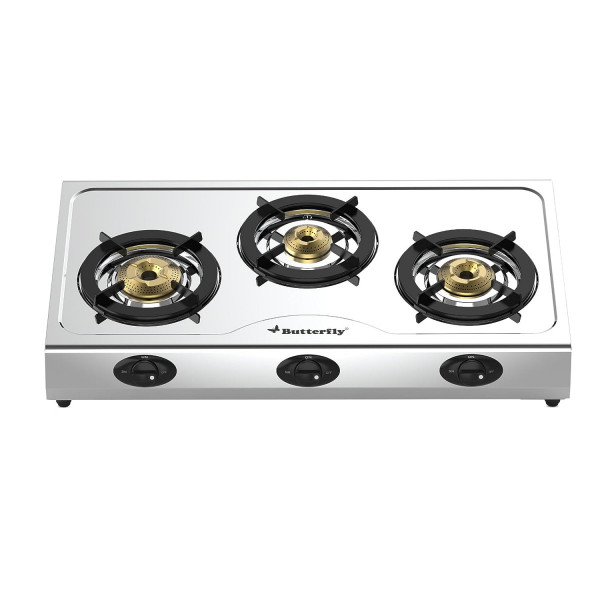 Image of Butterfly Bolt 3B Stainless Steel Lpg Open Gas Stove, Silver