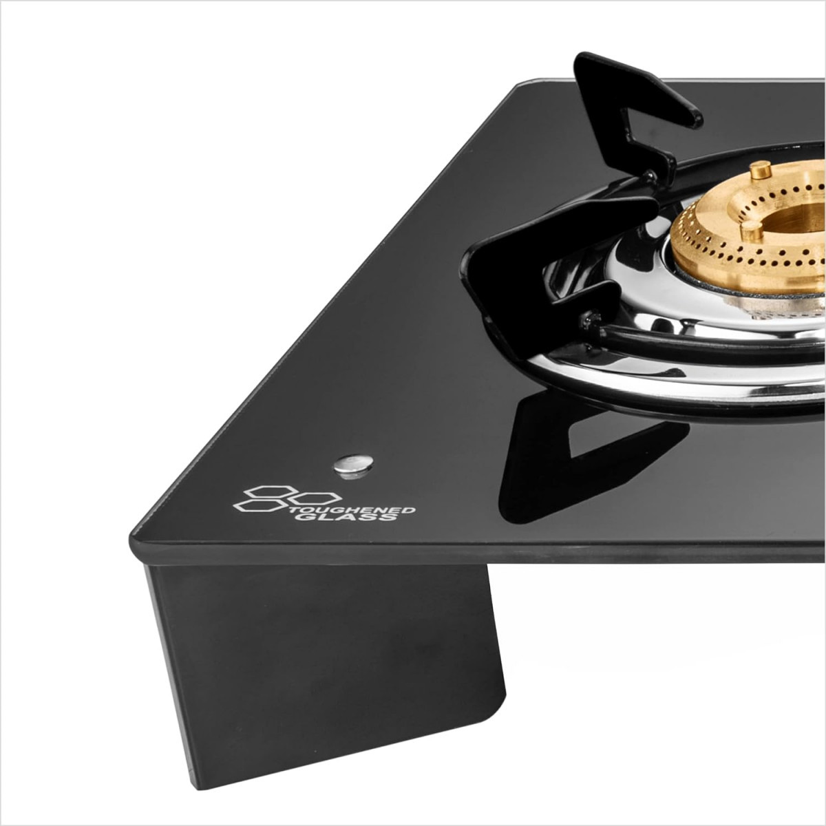 Butterfly Rapid Deluxe Frameless Glasstop Gas Stove 2 Burners Open Black