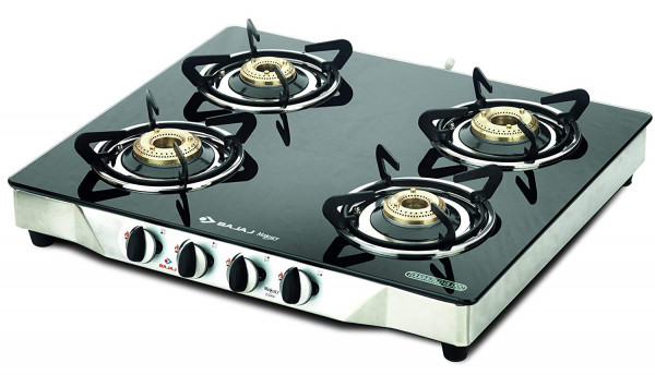 Image of CGX4 SS, GAS STOVE, SS GLASS TOP 4 BURNER