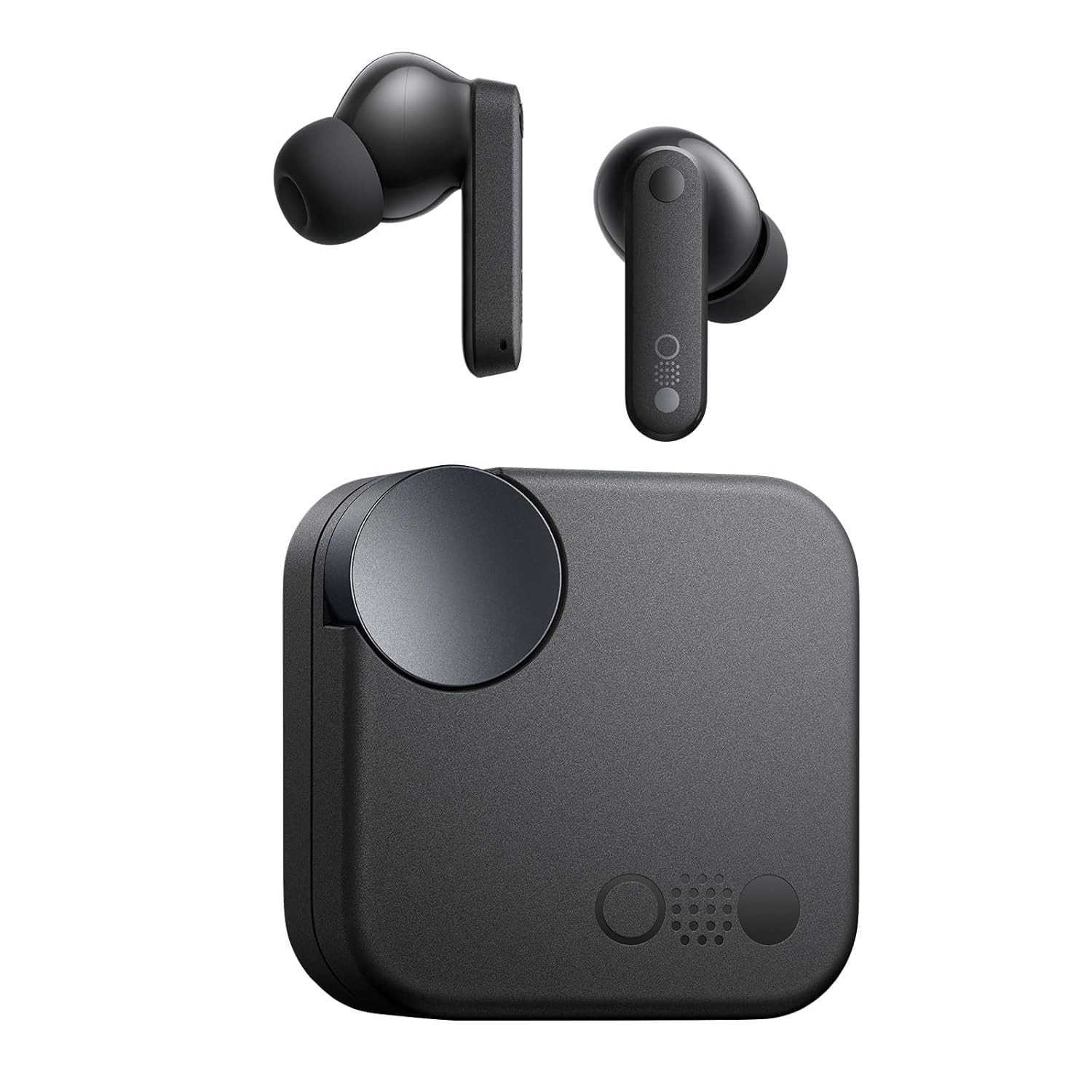 CMF Buds with 45 dB ANC Ultra Bass Technology Upto 60 Hours of Battery Life Bluetooth HeadsetWater ResistantUSB-C Charging Case13mm Drivers4HD MicsEasy Use for iPhoneApple Compatible Black