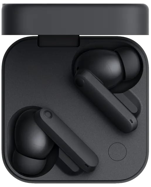 CMF Buds with 45 dB ANC Ultra Bass Technology Upto 60 Hours of Battery Life Bluetooth HeadsetWater ResistantUSB-C Charging Case13mm Drivers4HD MicsEasy Use for iPhoneApple Compatible Black