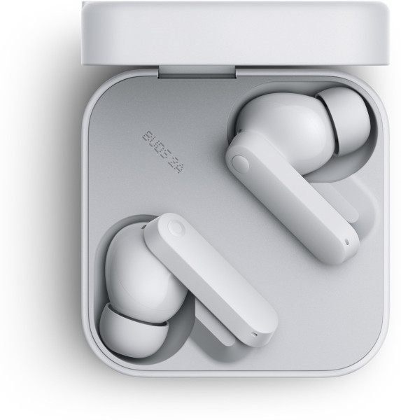 Image of CMF BY NOTHING Buds 2a (Light Grey) | 42 dB ANC | 12.4mm Dirac-Tuned Drivers | Ultra Bass | 35.5 Hrs Playback | Bluetooth 5.4 | Fast Charging | IPX4 TWS Earbuds with Mic