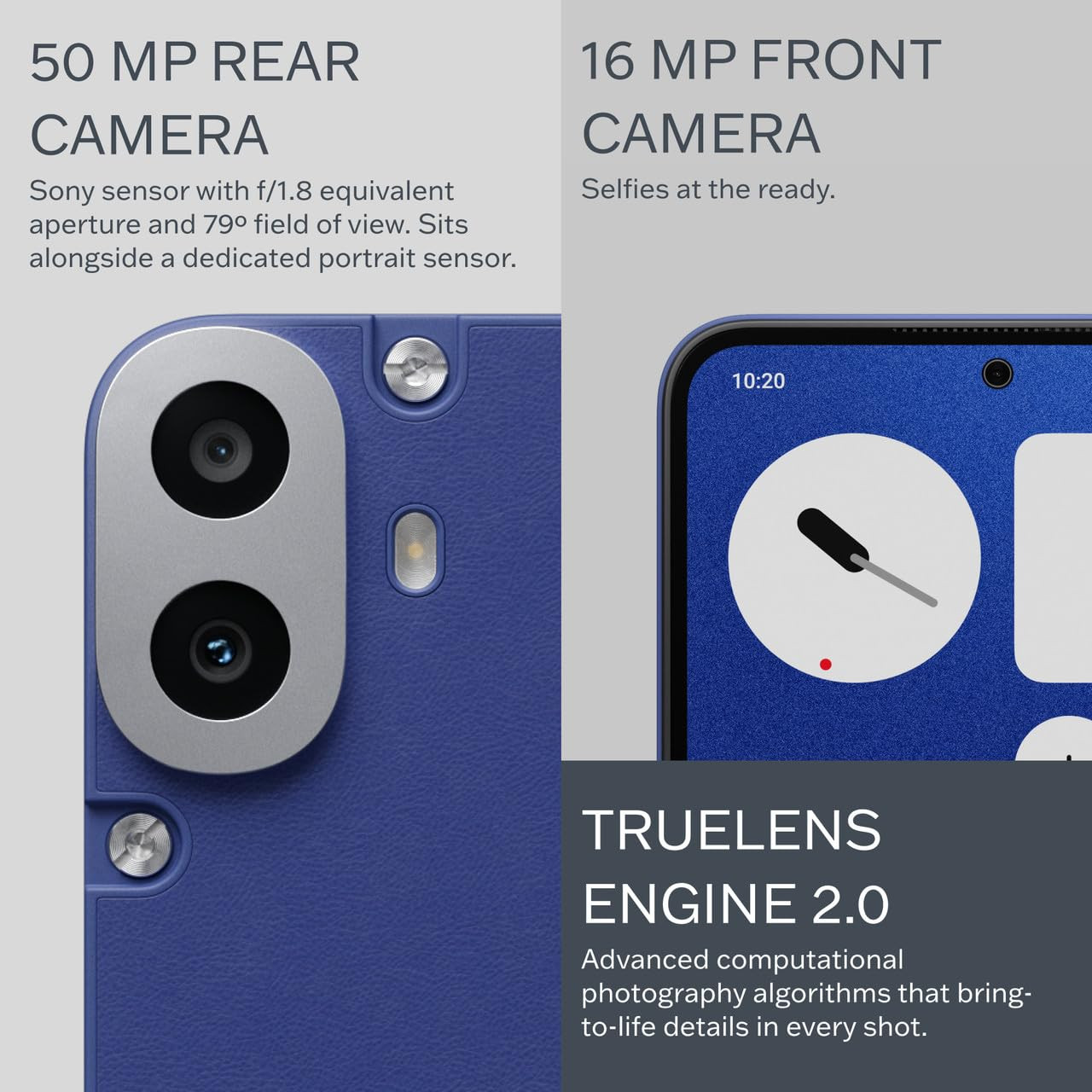 CMF by Nothing Phone 1 5G Blue 6GB RAM 128GB Storage Expandable Upto 2 TB 50MP2MP 16MP Front Camera Dimensity 7300 5G Processor 667 AMOLED Display 33W Fast Charging Designed 2 Last