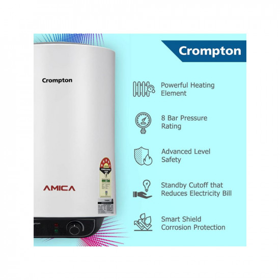 Crompton Amica 15-L 5 Star Rated Storage Water Heater Geyser White