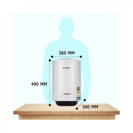 Crompton Amica 15-L 5 Star Rated Storage Water Heater Geyser White