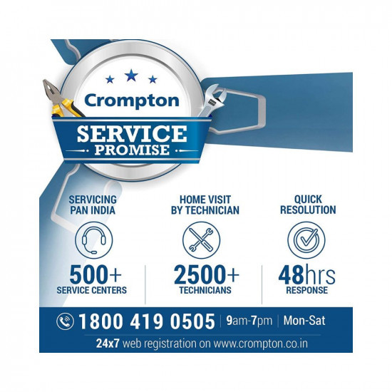 Crompton Briz Air 900MM Ceiling Fan Opal White