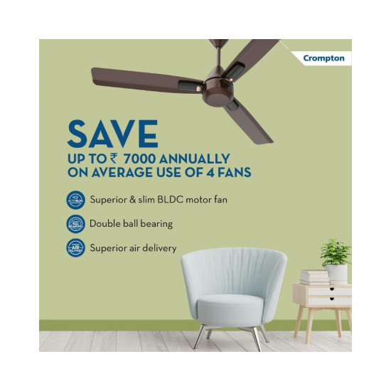 Crompton Energion Cromair Plus 1200mm BLDC Ceiling Fan