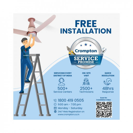 Crompton SilentPro Blossom 1200 mm ActivBLDC Ceiling Fan  2X Silent  Remote control