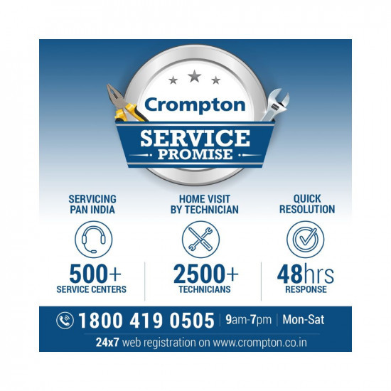 Crompton SUREBREEZE HILLBRIZ 1200 mm Ceiling Fan for Home BEE Star Rated Energy Efficient Fan