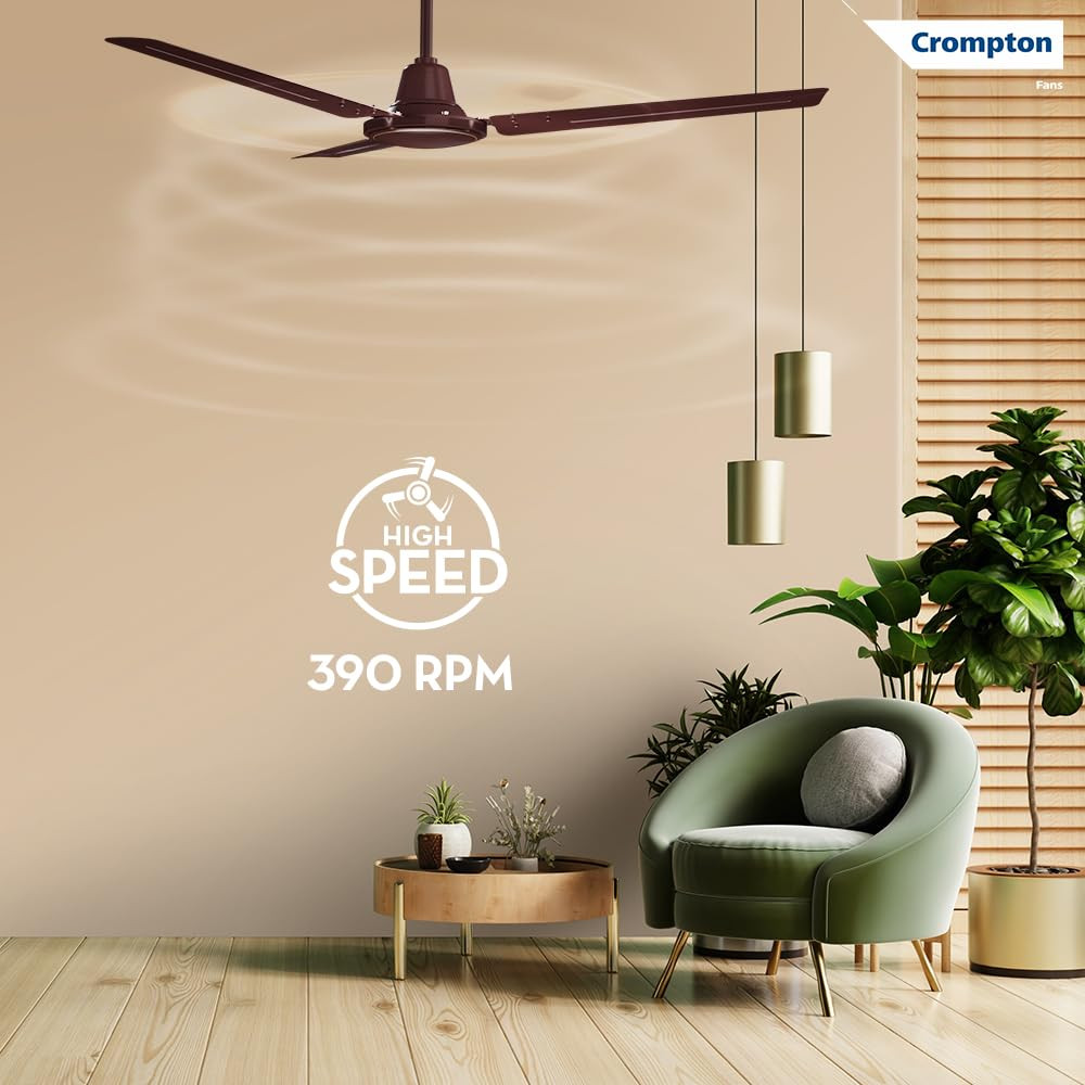Crompton Surebreeze Sea Sapphira 1200 mm Ceiling Fan for Home  2026 Model  BEE Star Rated  Energy Efficient  Superior Air Delivery  High Speed  2 Year Brand Warranty  Lustre Brown