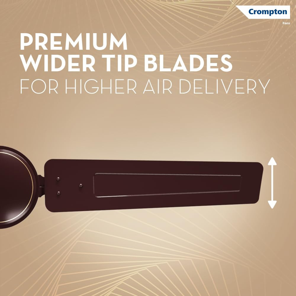 Crompton Surebreeze Sea Sapphira 1200 mm Ceiling Fan for Home  2026 Model  BEE Star Rated  Energy Efficient  Superior Air Delivery  High Speed  2 Year Brand Warranty  Lustre Brown