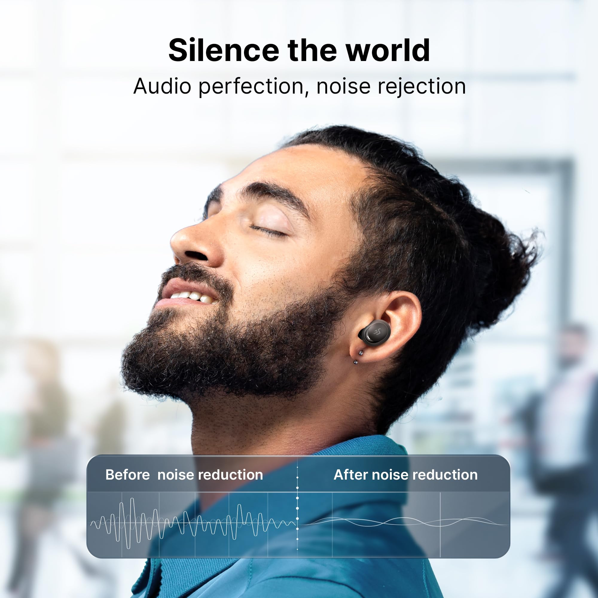 CrossBeats Groov Max True Wireless Earbuds with 100 Hrs Playtime Quad mic Built-in ENC Bluetooth 53 TWS 40ms Low Latency Gaming Mode 3D Sound 10min Fast Charging IPX5 Water Resistance