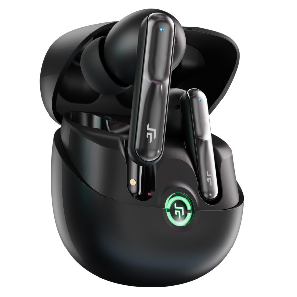 Image of CrossBeats Sonic 3 TWS Ear Buds 30dB Hybrid ANC 360° Spatial Audio| Bluetooth Earphones 40ms Low Latency Truly Wireless Gaming Buds with 3D Sound| 100hr Playtime13mm Drivers| Type C Fast Charge Black