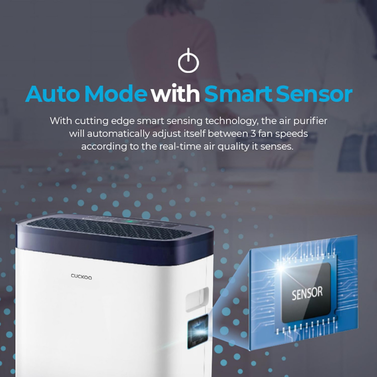 CUCKOO Air Purifier for Home - HEPA Filtration Removes 999 Smog Pollutants PM 03 Particles Real Time LED Air Quality Indicator  Large Coverage Area upto 670 sqft  8 Yrs Warranty CAC-G0910FWH
