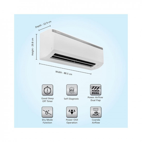 Daikin 15 Ton 3 Star Fixed Speed Split AC Copper PM 25 Filter 2022 Model FTL50U White