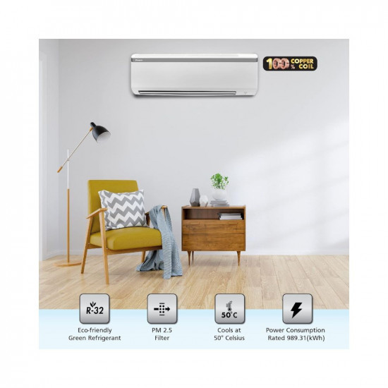 Daikin 15 Ton 3 Star Fixed Speed Split AC Copper PM 25 Filter 2022 Model FTL50U White