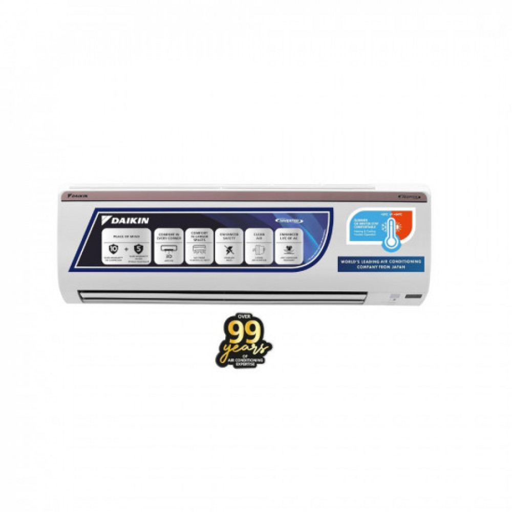 Image of Daikin 1.5 Ton 3 Star Hot &amp; Cold Inverter Split AC (Copper, PM 2.5 Filter, FTHT50UV, White)