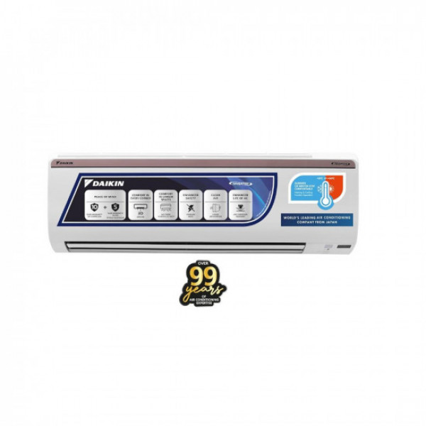 Image of Daikin 1.5 Ton 3 Star Hot &amp; Cold Inverter Split AC (Copper, PM 2.5 Filter, FTHT50UV, White)
