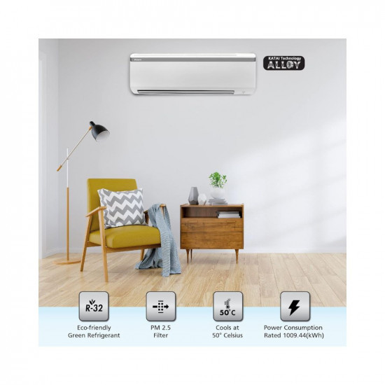 Daikin 15 Ton 3 Star KATAI Technology Fixed Speed Split AC Alloy PM 25 2022 FTL50UV16V7 White