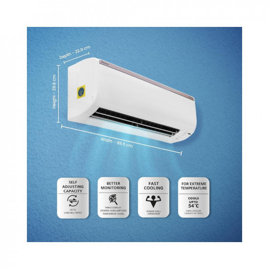Daikin 18 Ton 3 Star Hot Cold Inverter Split AC Copper PM 25 Filter FTHT60UV White