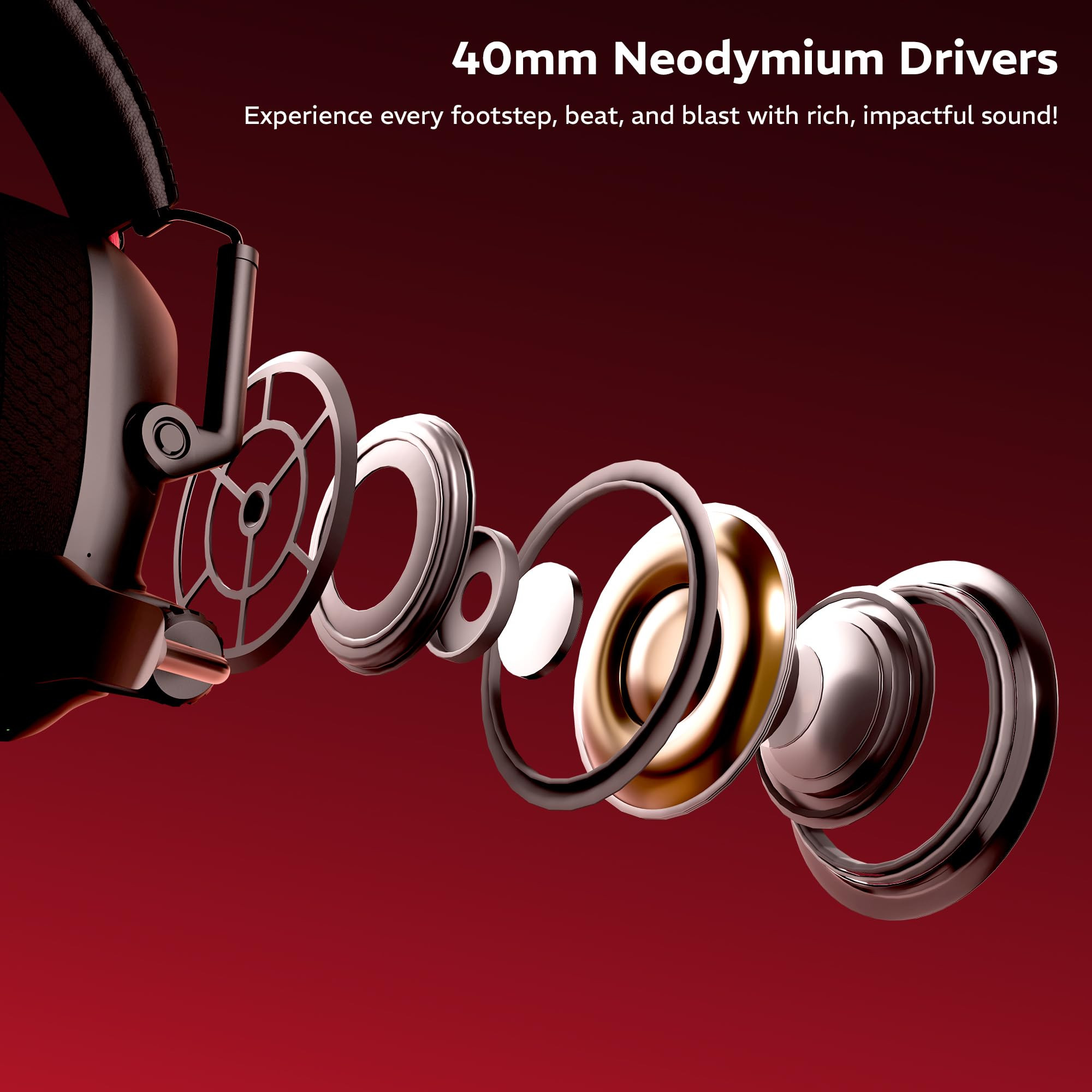 daWg HeadBug G60 Lightweight Wireless Gaming Headphones 20ms Ultra Low Latency 24GHz Bluetooth v54 40mm Neodymium Drivers Crystal Clear Mic Soft Leatherlite Headband for PS5 PS4 PC Mobile