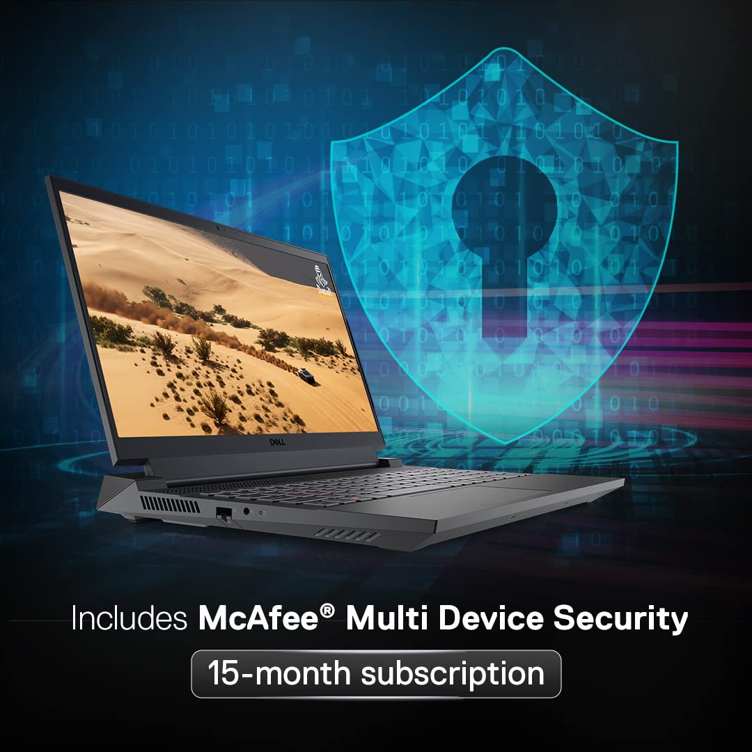 Dell G Series 15 5530 Laptop 156 inch FHD 3962cm Display 13th Gen Intel Core i5-13450HX 8 GB DDR5 RAM 512 GB SSD NVIDIA GeForce RTX 3050 Dark Shadow Grey 265 kg Thin and Portable