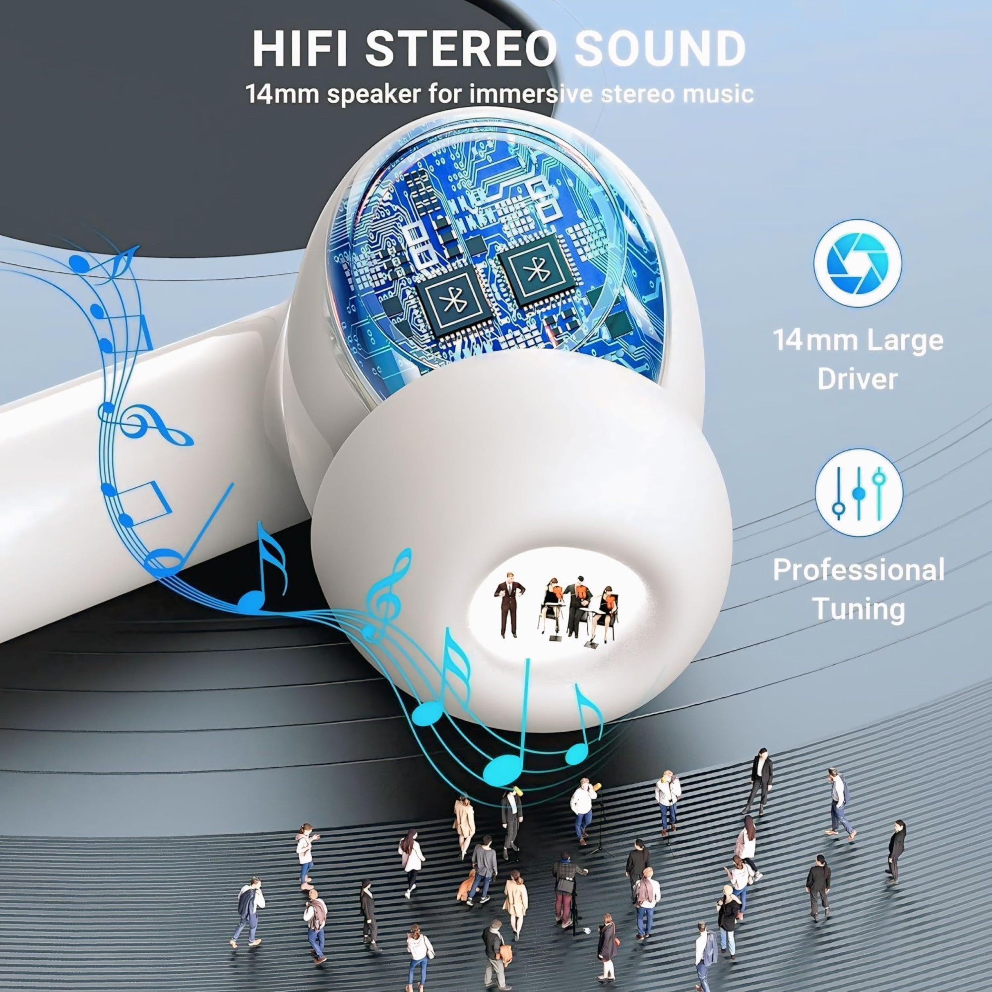 Earbuds Pro 2 Generation Type-C with Active Noise Cancellation Bluetooth 53 TWS-Earbuds 3D Stereo Earbuds in-Ear with Deep Bass Earphones Sports