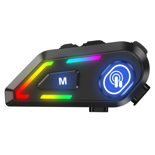 Image of EDYELL Motorcycle Helmet Bluetooth on ear Headset, Connects to 2 Phones at The Same Time Using Music &amp; GPS, IP67 Waterproof, Supports Android &amp; iOS, Compatible with All Helmets, Gift for Motorcycle