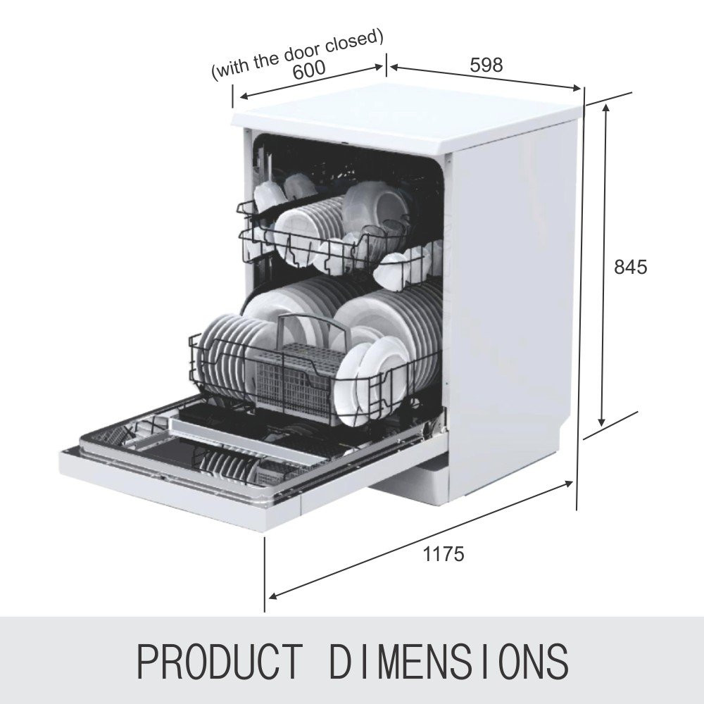 Elica 12 Place Settings Dishwasher With Soft Touch Control Panel