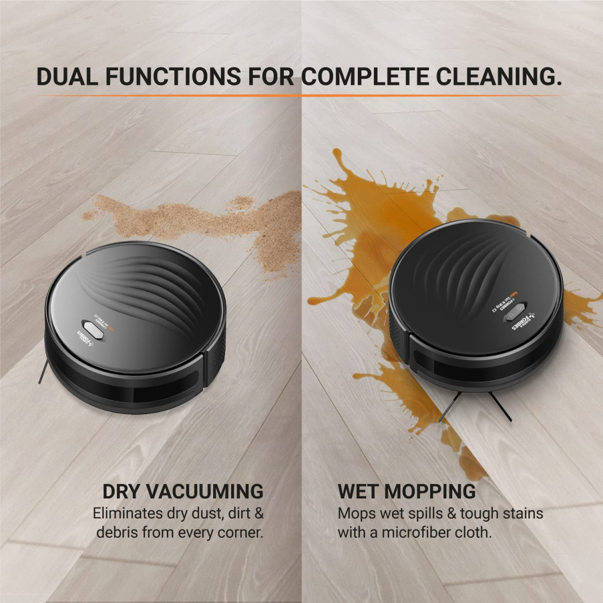 Eureka Forbes Robo Vac N Mop NUO Wet Dry Robotic Vacuum CleanerGyroscope NavigationApp Based ControlMultisurface Cleaning Vacuum Cleaner