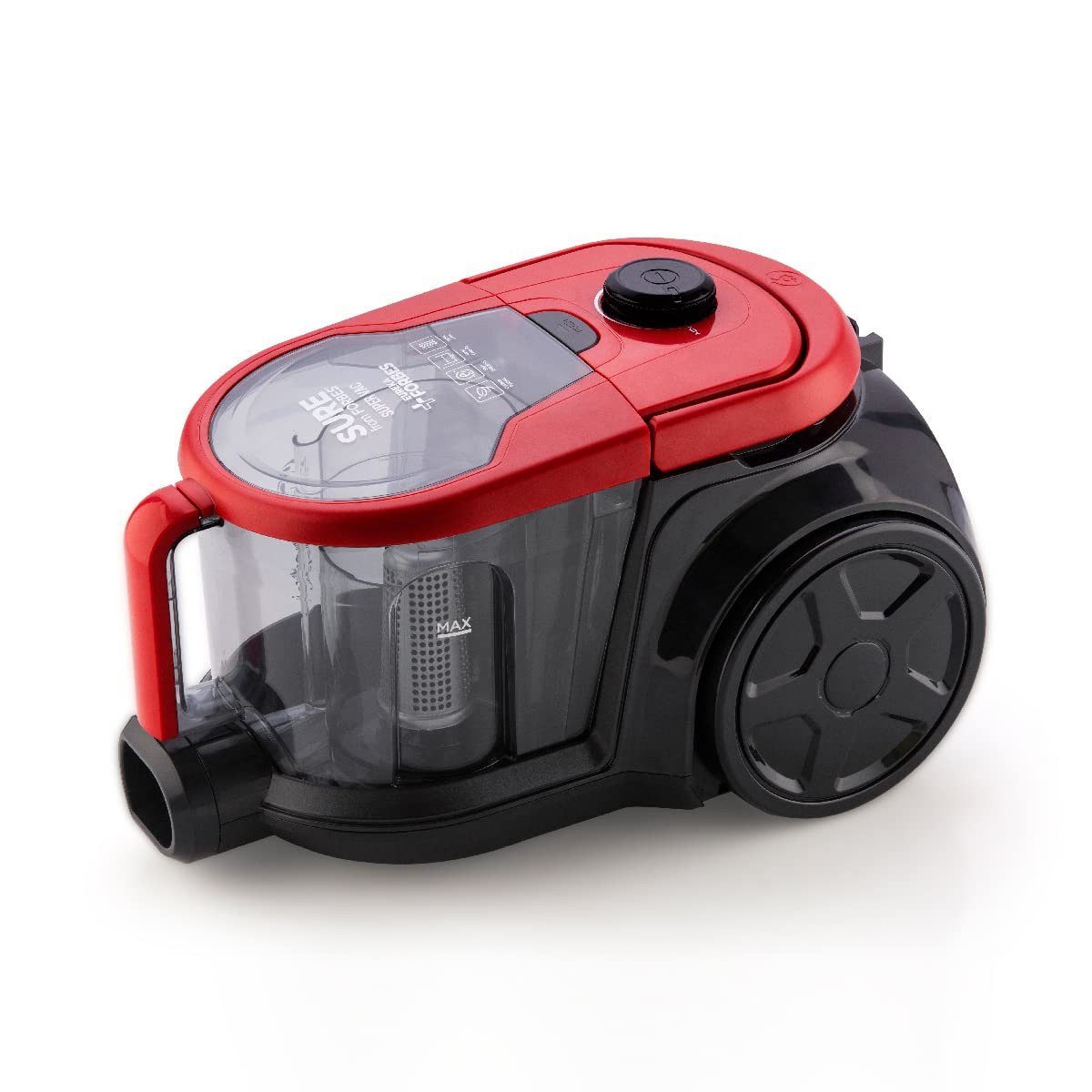 Eureka Forbes SuperVac 1600 Watts Powerful Suctionbagless Vacuum Cleaner with cyclonic Technology7 Accessories1 Year WarrantyCompactLightweight  Easy to use Red 1 liter HEPA Filter 1 piece