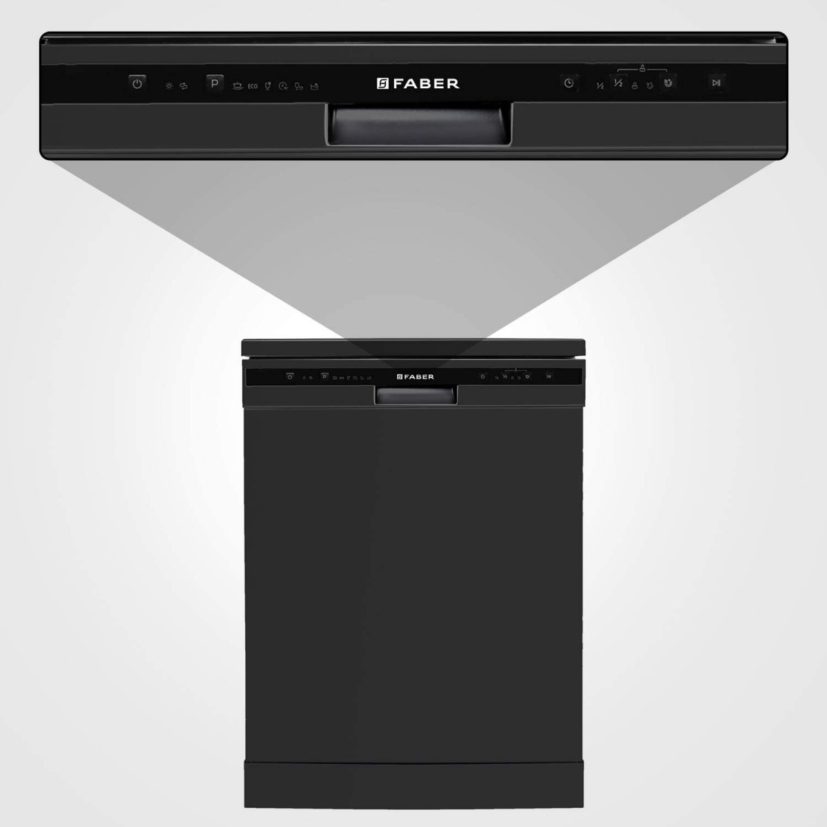 Faber 12 Place Settings Dishwasher FFSD 6PR 12S Neo Black Best suited for Indian Kitchen Hygiene Wash