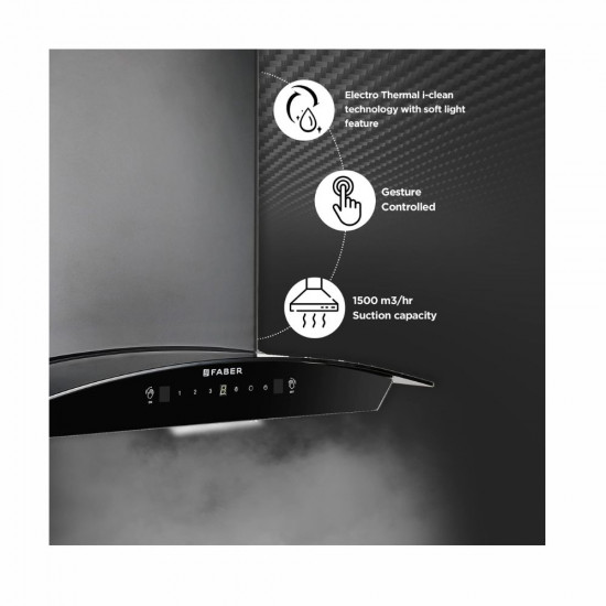 Faber 60 cm 1500 m hr Autoclean Kitchen Chimney