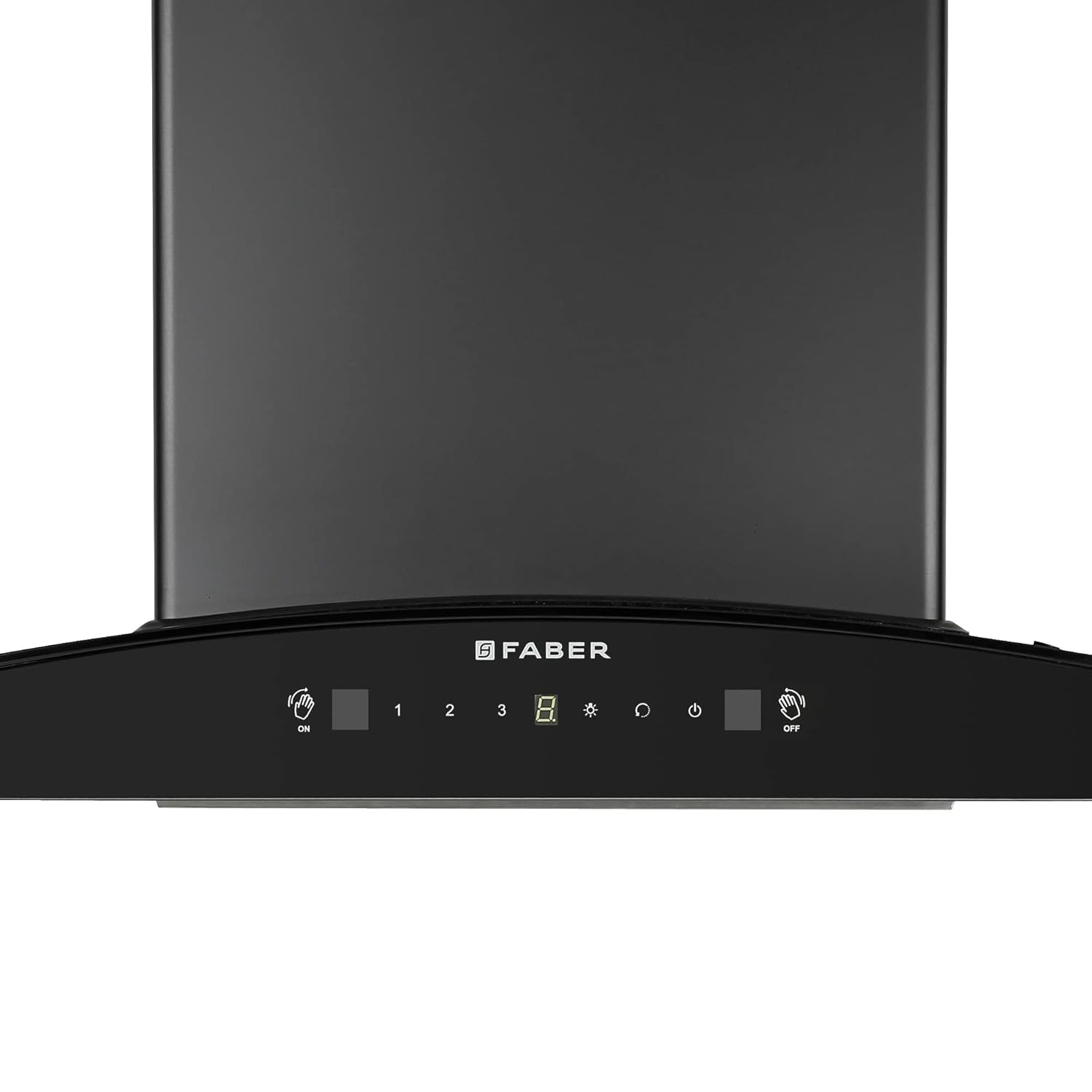 Faber 75 cm 1500 mhr Autoclean Curved Shape Kitchen Chimney 12 years warranty on motor HOOD PRIMUS PLUS ENERGY IN HCSC BK 75 with SS Baffle Filter