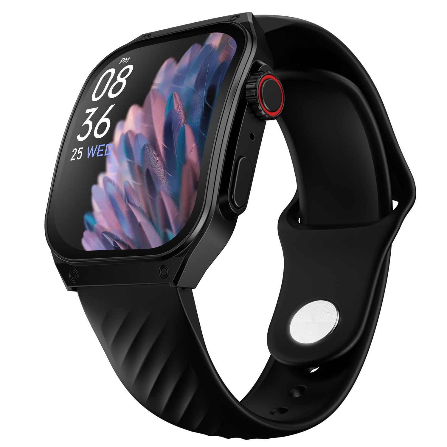 Fire-Boltt ARC 498mm 196 inch AMOLED Always On Curved Display Smart Watch Bluetooth Calling Wireless Charging 100 Sports Modes Water-Resistant 100 Cloud Watch Faces Black