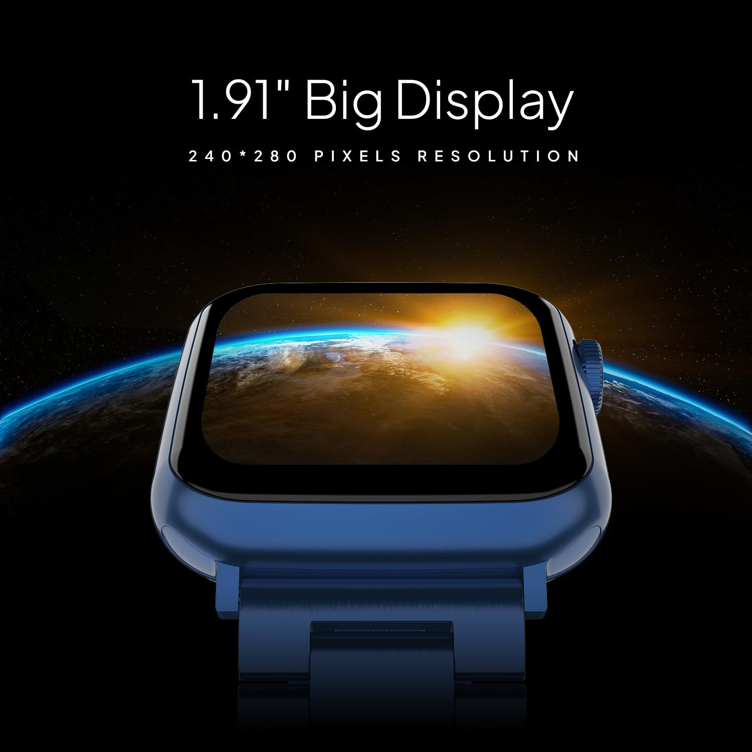 Fire-Boltt Lumos Stainless Steel Luxury Smart Watch with 191 Large Display Bluetooth Calling Voice Assistant 100 Sports Modes