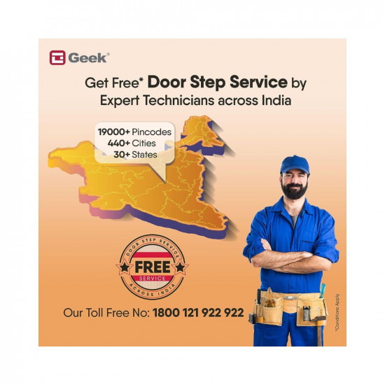 Geek Robocook Zest 3 Litre Electric Pressure Cooker NS Cooking Pot 13 Indian Preset Menus Ideal for 2 People