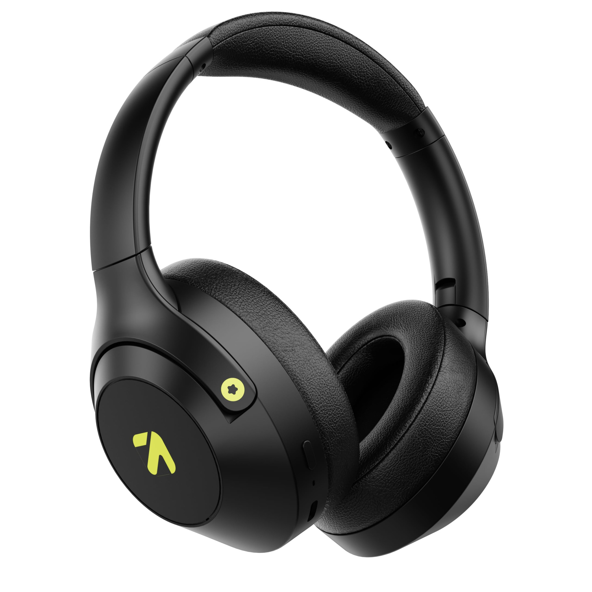 GOBOULT Flex On Ear Bluetooth Headphones with 80H Playtime 40mm Bass Drivers Zen ENC Mic Type-C Fast Charging Bluetooth 54 AUX Option 60ms Low Latency IPX5 Wireless Headphone Jet Black