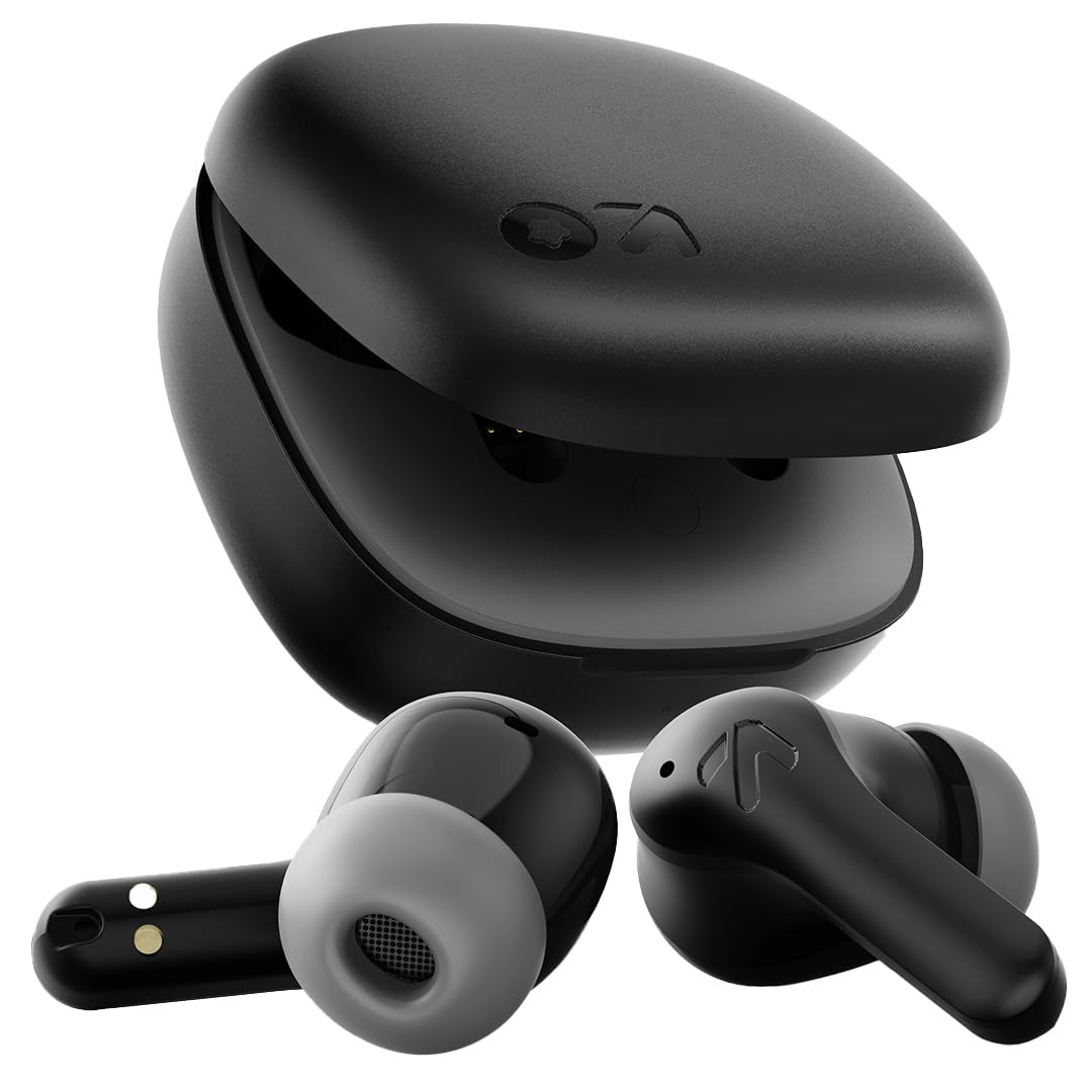 GOBOULT K10 Truly Wireless Bluetooth in Ear Earbuds with 50H Playtime 4 Mic Clear Calling 45ms Low Latency 10mm Drivers Touch Control Type-C Fast ChargingTWS Ear Buds Wireless Pure Black