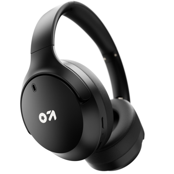 Image of GOBOULT Q Over Ear Bluetooth Headphones with 70H Playtime, 40mm Bass Drivers, Zen™ ENC Mic, Type-C Fast Charging, 4 EQ Modes, AUX Option, Easy Control, IPX5 Headphones Wireless with mic (Black)