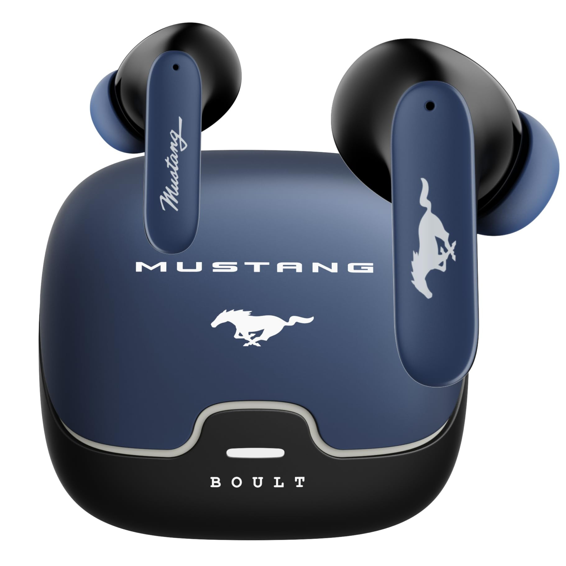 GOBOULT x Mustang Derby Truly Wireless in Ear Earbuds with 100H Playtime App Support Dual Device Pairing 4 Clear Calling ENC Mics 45ms Low Latency Made in India IPX5 Ear Buds TWS Bluetooth 54